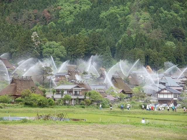 第7回 美山自然塾「かやぶきの里一斉放水の見学」