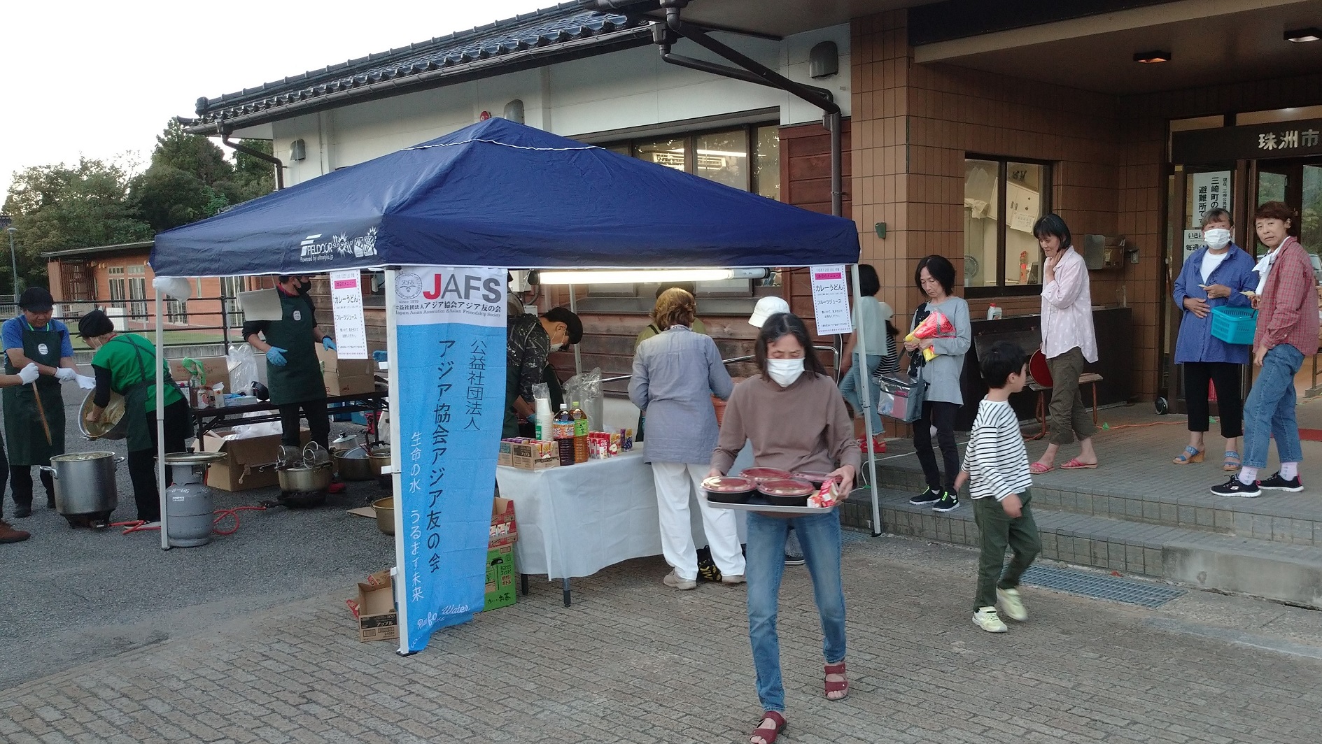 能登半島地震被災地で炊出しと憩いの場づくり