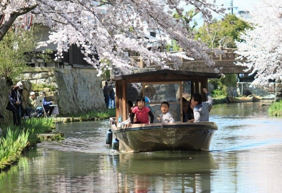 チャリティウォーク for ASIA「近江八幡-近江商人の町並みと八幡堀の屋形船から桜を見る」